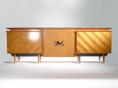 Jean Roy re French Mid century Large modernist oak sideboard Royere style 1950s - 983669