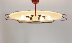 Jean Roy re Grand Mid Century Flush Mount Uplight Ceiling Lamp from Filmcasino Vienna 1950s - 4271365