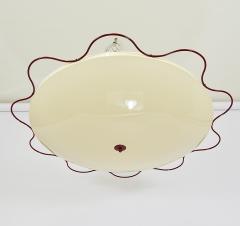 Jean Roy re Grand Mid Century Flush Mount Uplight Ceiling Lamp from Filmcasino Vienna 1950s - 4271367