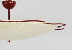 Jean Roy re Grand Mid Century Flush Mount Uplight Ceiling Lamp from Filmcasino Vienna 1950s - 4271369