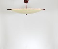 Jean Roy re Grand Mid Century Flush Mount Uplight Ceiling Lamp from Filmcasino Vienna 1950s - 4271374