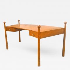 Jean Roy re Jean Roy re Documented Rarest Oak Curved Desk Model Quille  - 376498