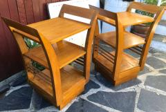 Jean Roy re Jean Roy re Pair of Two Tier Bedsides or Side Tables in Oak - 366698