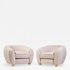 Jean Roy re Jean Roy re Style Mid Century Polar Bear Lounge Chairs Pair - 4562886