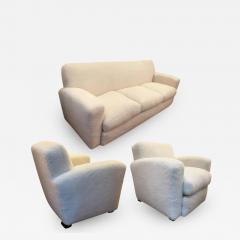Jean Roy re Jean Roy re for Maison Gouff Stamped One Couch and Two Club Chairs in Faux Fur - 367766
