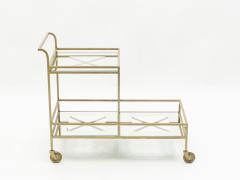 Jean Roy re Jean Roy re serving trolley gilded metal mirrored glass 1950 - 1072514