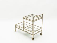 Jean Roy re Jean Roy re serving trolley gilded metal mirrored glass 1950 - 1072522