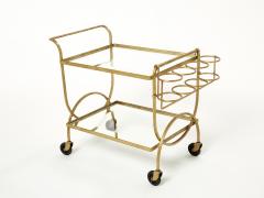 Jean Roy re Jean Roy re serving trolley gilded metal mirrored glass 1950 - 2321990