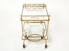Jean Roy re Jean Roy re serving trolley gilded metal mirrored glass 1950 - 2321992