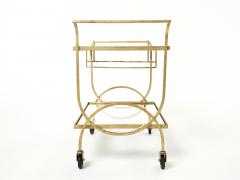 Jean Roy re Jean Roy re serving trolley gilded metal mirrored glass 1950 - 2321993
