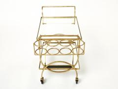 Jean Roy re Jean Roy re serving trolley gilded metal mirrored glass 1950 - 2321996