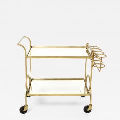 Jean Roy re Jean Roy re serving trolley gilded metal mirrored glass 1950 - 2326225