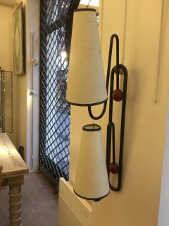 Jean Roy re Jean Royere 2 Light Sconces Model Pointe Emery in Vintage Condition - 468888