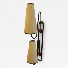 Jean Roy re Jean Royere 2 Light Sconces Model Pointe Emery in Vintage Condition - 469261
