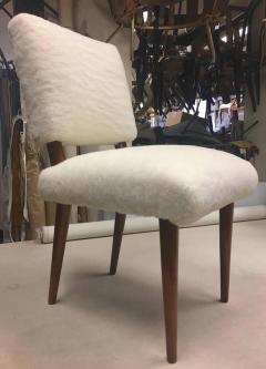 Jean Roy re Jean Royere Ash Rare Set of Three Chairs Covered in Wool Faux Fur - 366681