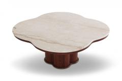 Jean Roy re Jean Royere Style Travertine Coffee Table 1950s - 843408