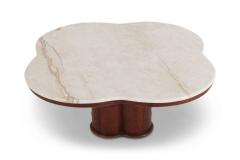 Jean Roy re Jean Royere Style Travertine Coffee Table 1950s - 843410