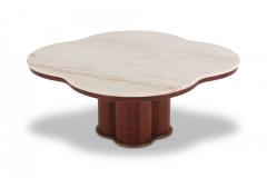 Jean Roy re Jean Royere Style Travertine Coffee Table 1950s - 843413