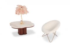 Jean Roy re Jean Royere Style Travertine Coffee Table 1950s - 843415