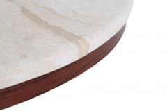 Jean Roy re Jean Royere Style Travertine Coffee Table 1950s - 843417