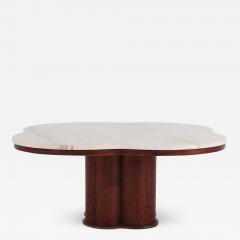 Jean Roy re Jean Royere Style Travertine Coffee Table 1950s - 846422
