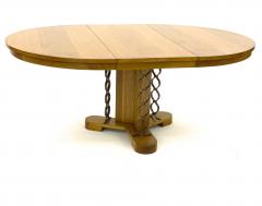 Jean Roy re Jean Royere extendable documented genuine oak model Ruban dinning table - 1599517