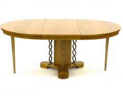Jean Roy re Jean Royere extendable documented genuine oak model Ruban dinning table - 1599520