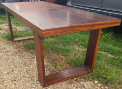 Jean Roy re Jean Royere for Gouff genuine rarest stamped rosewood long coffee table - 1205640