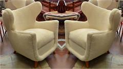 Jean Roy re Jean Royere genuine documented pair of Petit Elephanteau lounge chairs - 2039602