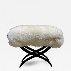 Jean Roy re Jean Royere iconic sheep fur stool - 2336458