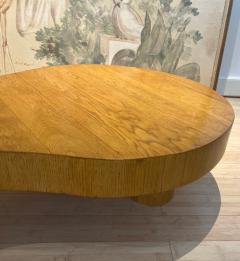 Jean Roy re Jean Royere oak documented model flaque coffee table - 2984553