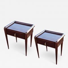 Jean Roy re Jean Royere pair of genuine oak side table or bedside - 2326403