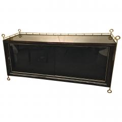 Jean Roy re Jean Royere rarest buffet model Yo Yo with black opaline sliding doors - 1312405