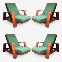 Jean Roy re Jean Royere style rare set of 4 lounge easy chairs - 2308823