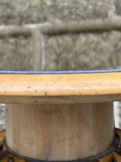 Jean Roy re MID CENTURY GILT IRON AND BROWN MIRROR TABLE ATTRIBUTED TO JEAN ROYERE - 4275109