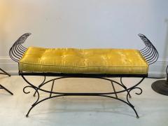 Jean Roy re MID CENTURY JEAN ROYERE STYLE BLACK WIRE BENCH - 1600260