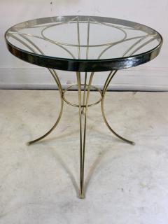 Jean Roy re MID CENTURY JEAN ROYERE STYLE GILT METAL CAFE TABLE AND CHAIRS - 1798216