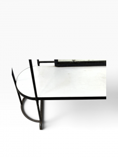 Jean Roy re MID CENTURY MODERNIST JEAN ROYERE STYLE BLACK IRON WHITE LAMINATE VANITY - 4756607