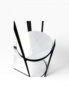Jean Roy re MID CENTURY MODERNIST JEAN ROYERE STYLE BLACK IRON WHITE LAMINATE VANITY - 4756613