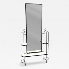 Jean Roy re MID CENTURY MODERNIST JEAN ROYERE STYLE BLACK IRON WHITE LAMINATE VANITY - 4758330