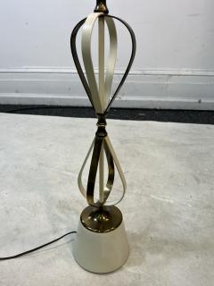 Jean Roy re MODERNIST BRASS ENAMEL RIBBON BALLOON LAMPS IN THE STYLE OF JEAN ROYERE - 2903098