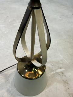 Jean Roy re MODERNIST BRASS ENAMEL RIBBON BALLOON LAMPS IN THE STYLE OF JEAN ROYERE - 2903100