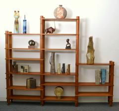 Jean Roy re Modular Teak Free Standing Shelving Unit French 1960s - 2996358