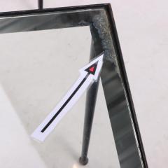 Jean Roy re Pair of French Iron and Glass End Tables manner of Jean Royere C 1945  - 4080862