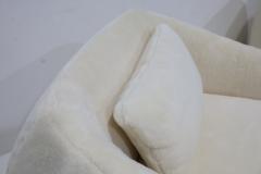 Jean Roy re Pair of Jean Royere Style Polar Lounge Chairs in Holly Hunt Great Plains - 4573875