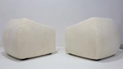 Jean Roy re Pair of Jean Royere Style Polar Lounge Chairs in Holly Hunt Great Plains - 4573881