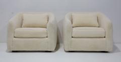Jean Roy re Pair of Jean Royere Style Polar Lounge Chairs in Holly Hunt Great Plains - 4573885
