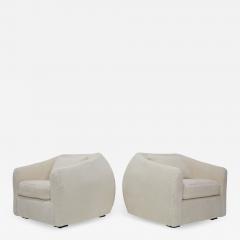 Jean Roy re Pair of Jean Royere Style Polar Lounge Chairs in Holly Hunt Great Plains - 4575037