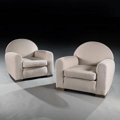 Jean Roy re Pair of Mid 20th Century French Parisian Club Armchairs - 4232045