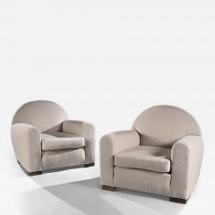 Jean Roy re Pair of Mid 20th Century French Parisian Club Armchairs - 4237026
